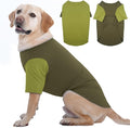 2 Pack Large Dog T-Shirts 3XL - Breathable Durable Cotton Shirt, Shedding Control Protect Skin Dogs Clothes for Husky, Labrador, Summer Hot Day Sleep, Walk, Sea, Park Play, Camping, Green