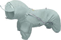 WOOFO Full-Coverage Dog Raincoat, Lightweight, Comfortable, Adjustable & Easy to Wear Dog Rain Jacket, Detachable Cap, Reflective Strip (Mint, Medium)