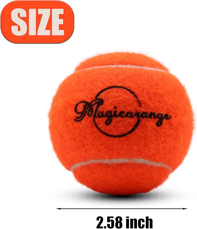 Magicorange Tennis Balls, 12 Pack Advanced Training Tennis Balls Practice Balls, Come with Mesh Bag for Easy Transport, Good for Beginner Training Ball