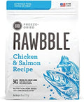 BIXBI Rawbble Freeze Dried Dog Food, Chicken & Salmon Recipe, 26 oz - 94% Meat and Organs, No Fillers - Pantry-Friendly Raw Dog Food for Meal, Treat or Food Topper - USA Made in Small Batches