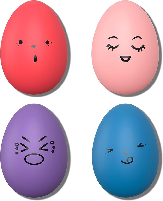 Dog Toys Squeaky, Interactive Funny Puppy Ball Pack, Latex Rubber Squeak Pet Toy Egg Balls for Puppies Small Medium Breed Dogs