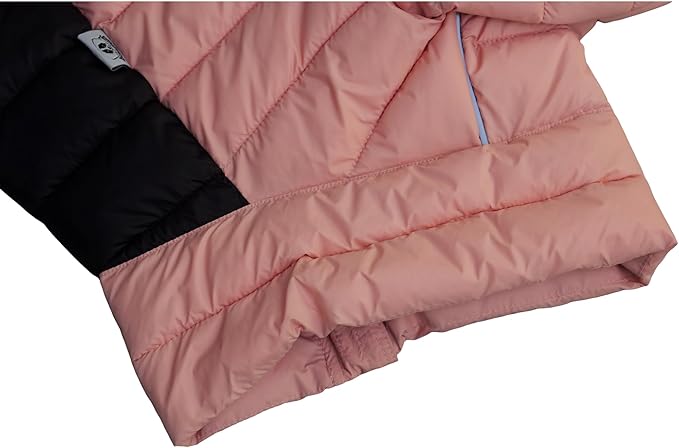 Dog Coat Warm Jacket, 4 Legs Covered Waterproof Windproof Reflective Vest, Zippered Adjustable Outdoor Snow Jacket for Small Medium Large Dogs, Lotus Pink XXXXL