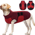 Kuoser Large Dog Coat, Winter Waterproof Dog Jackets for Large Dogs, Reflective Doggie Vest with Leash Hole, Cold Weather Coats Pet Snow Jacket for Labrador Beagle, Red XXL
