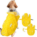 Waterproof Dog Raincoat, Adjustable Reflective Lightweight Pet Rain Clothes with Poncho Hood (Yellow(Water-Activated Color Change), Large)