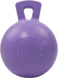 Jolly Pets Tug-n-Toss Heavy Duty Dog Toy Ball with Handle, 10 Inches/X-Large, Light Purple