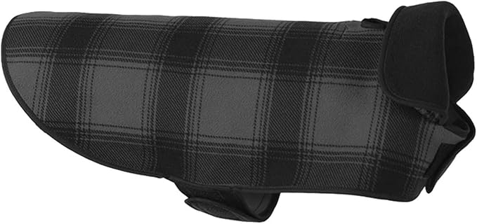 Stormy Kromer Fleece Dog Jacket, Gray/Black Plaid, X-Large