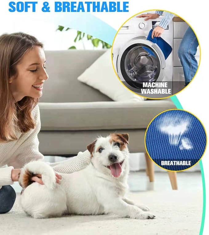 10 in 1 Dog Pet Grooming Hammock Harness with Nail Clippers/Trimmer, Dog Hammock for Nail Trim, Grooming Sling Hanger for Nail Trimming/Clipping (S/Under 30lb, Blue)