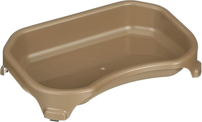 Neater Pet Brands Large Capacity Cat Bowls, Water Bowl for Cats, Reptiles, Chickens, Birds, & Small Animals, Cat Food Bowl (6 Cups), Indoor or Outdoor Water Trough & Feeder, Champagne