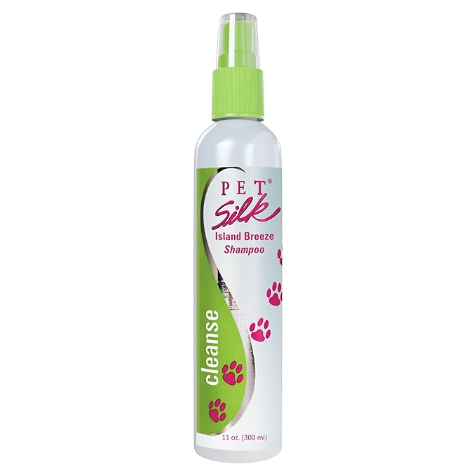 PET SILK Cologne - Pet Odor Eliminator - Dog Perfume & Deodorizer In Between Bath Wash - Clean and Fresh Smelling Fur - Conditioning & Deodorizing Qualities (Island Breeze, 11.6 oz)
