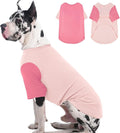 2 Pack Shirts for Large Dogs 4XL - Lightweight Breathable Dog Clothes, Prevent Overheating Summer Cool Tees for Doberman, Alaskan Malamute, Travel, Hiking, Beach, Lounge Wear, Sleeping, Pink