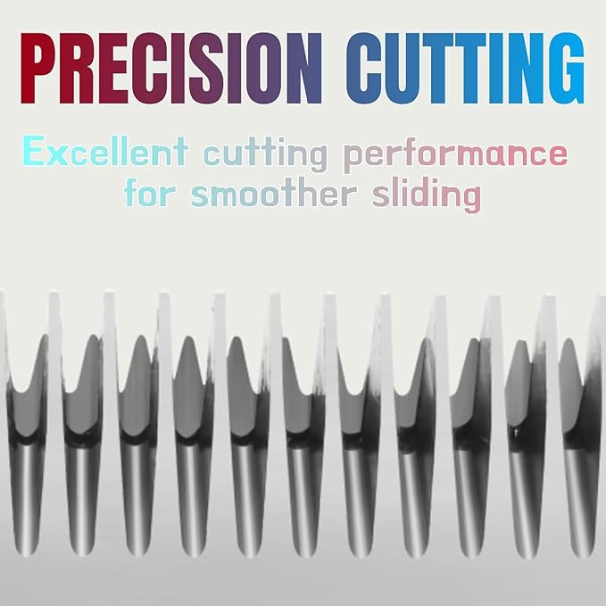 30W+10W+7FW+5FW+4FW Wide Pet Dog Grooming Detachable Blades Kit,Compatible with Andis,Oster A5,Wahl KM10 Clippers,Cut Length 1/50"(0.5mm) to 3/8" (9.5mm),5 Pack