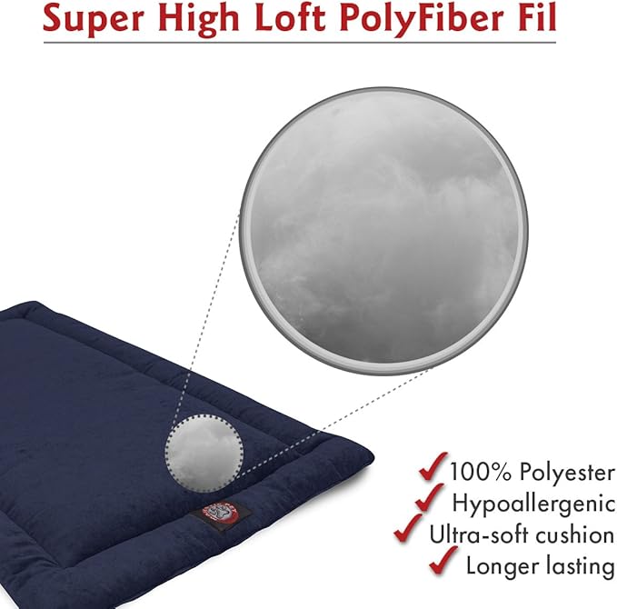 36" Villa Navy Blue Crate Dog Bed Mat By Majestic Pet Products