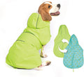 Dog Raincoat Reversible, Single Side Slicker Poncho Adjustable Waterproof Dog Rain Jacket with Leash Hole/Reflective Stripe Hooded Snowproof Windproof Clothes for Medium to 2X Large Dogs, M