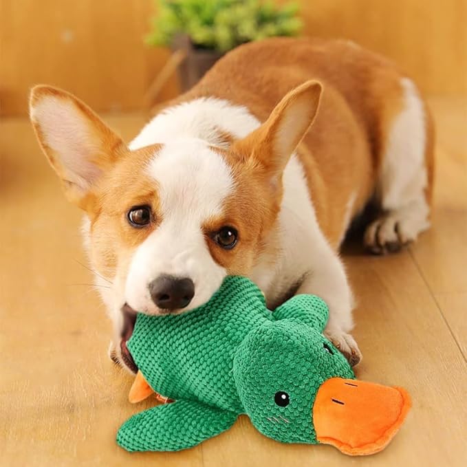 Dog Toys for Aggressive Chewers,2025 Upgraded Dog Chew Toys for Small Large Dogs,Indestructible Puppy Teething Toys,Plush Yellow Stuffed Duck Toy (Yellow+Pink+Green, Medium)