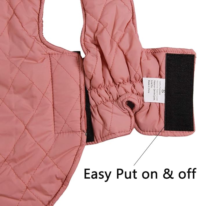 Reversible Dog Coats for Medium Dogs Waterproof Warm Puppy Jacket for Cold Winter,Pink M