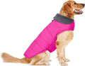 Dog Winter Coat, Waterproof Dog Jacket with Leash Hole, Reflective Adjustable Pet Snow Vest, Warm Fleece Sweater for Small Medium Large Dogs - Pink, XL