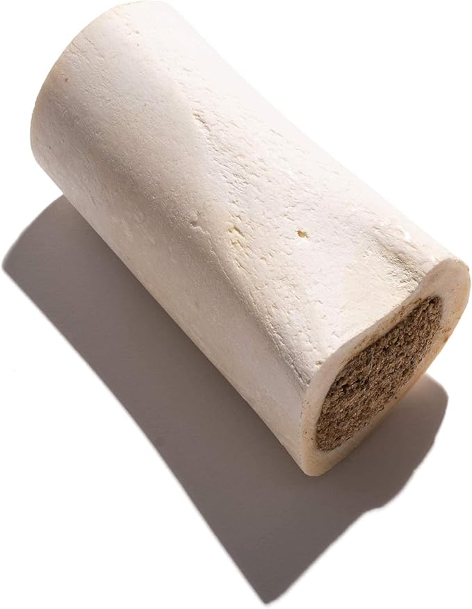 Jack&Pup 3-4" Filled Dog Bones for Small and Large Dogs, Flavored Dog Bones Long Lasting, Stuffed Shin Bone for Dogs, High Protein, Bacon and Cheese Flavor - 1 Pack