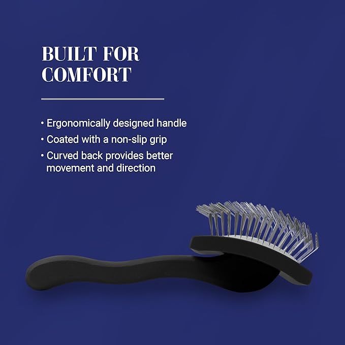 Chris Christensen Baby K Dog Slicker Brush, Groom Like a Professional, Fluff Detangle Style, Saves Time Energy, Black, Small