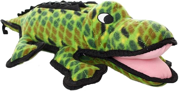 TUFFY - World's Tuffest Soft Dog Toy - Ocean Alligator-Squeakers - Multiple Layers. Made Durable, Strong & Tough. Interactive Play (Tug, Toss & Fetch). Machine Washable & Floats. (Combo Pack)