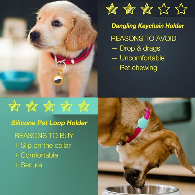 Airtag Holder for Cat, Air Tag Case for Cat Collar and Small Dog Collar