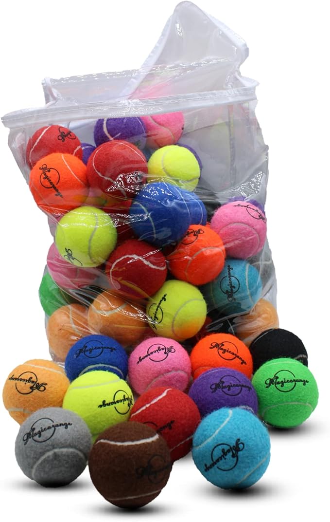 Magicorange Tennis Balls, 60 Pack Advanced Training Tennis Balls Practice Ball, Pet Dog Playing Balls,Good for Beginner Training Ball