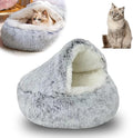 Lapcatz Nest Bed, 2026 Upgraded Cat Beds for Indoor Cats, Portable Fluffy Pet Bed, Durable Covered Cat Bed for Indoor Use, Soft Puppy Bed for Pet Owners (Grey, Large)