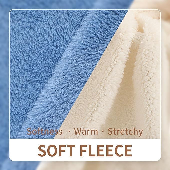 LESYPET Dog Sweater for Small to Medium Dogs, Fleece Lining Puppy Sweatshirt in Winter, Warm Puppy Clothes Pullover Jumper, Blue X-Large