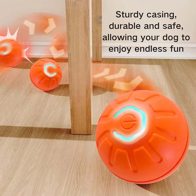 2PCS Shaky Ball for Dogs, Shaky Ball Toy for Dogs, Vibrating Dog Ball, Vibrating Ball for Dogs, Shaky Ball Moving Dog Toy, Automatic Moving Dog Toy Ball, Suitable for All Dogs (Orange+Blue)