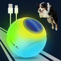 Light Up Dog Balls, LED Dog Toy Ball Rechargeable, Bounce-Activated Durable Fetch Ball Grow in The Dark, Night Glowing Dogs Toys, Natural Rubber, Color Changing LED, 2.5 inches-Blue