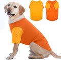 2 Pack Large Dog T-Shirts 3XL - Breathable Durable Cotton Shirt, Shedding Control Protect Skin Dogs Clothes for Husky, Labrador, Summer Hot Day Sleep, Walk, Sea, Park Play, Camping, Orange