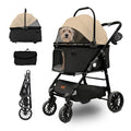 Extra Large Pet Stroller, Jumbo Dog Stroller Fits 3 Small Pets up to 50lbs, Heavy-Duty Stable Strollers with Shock Absorbing Wheels & Locking Brakes, for Walking, Jogging, Vet Visits