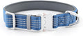 Plutus Pet Reflective Dog Collar with Aviation Aluminum Buckle, Neoprene Padded for Comfort, Lightweight, Heavy Duty Nylon Collar for Puppy Small Medium Large Dogs (Blue, XL)