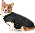 SPACE LION Dog Puffer Jacket, Down Winter Coat, Durable Outdoor Coat for Cold and Windy Conditions, Waterproof, Lightweight Jacket, Adjustable Fit for Small, Medium, Large Dogs(Black,22/XL+)