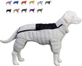 Dog Warm Jacket, 4 Legs Covered, Waterproof Windproof Reflective, Adjustable Outdoor Dog Snow Jacket - Off White XL