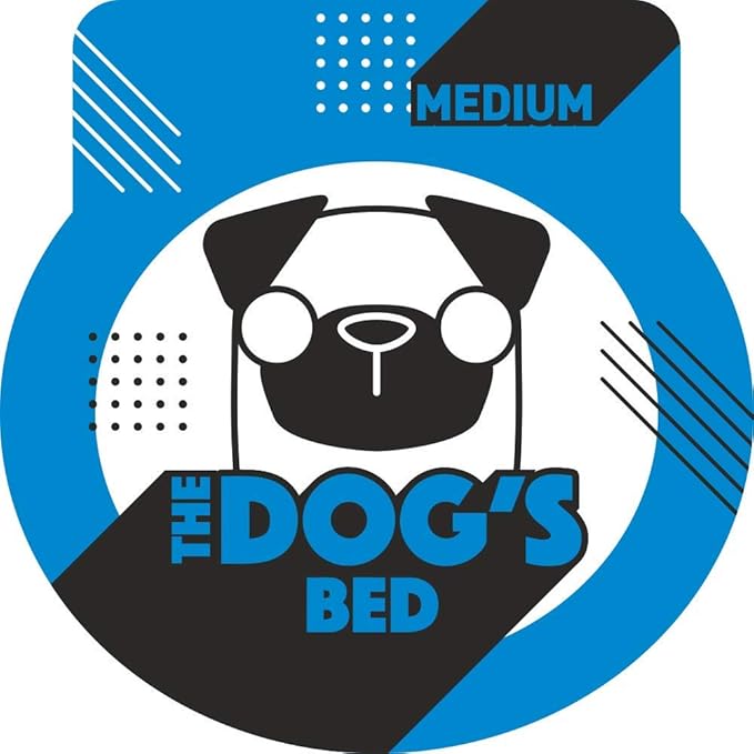 Replacement Outer Cover for The Dog's Bed Orthopedic Memory Foam Dog Bed. Washable Oxford Fabric, Medium (Blue with Red Piping USA Embroidery Flag)