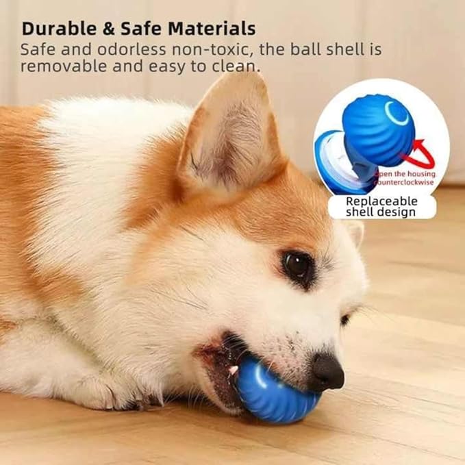 Interactive Dog Ball, Blue 2.2 Inch Electric Dog Toy for Small/Medium Dogs, Automatic Moving Electric Rolling Dog Toy, Ideal Gift for Dog Owners Seeking Interactive Rolling Ball