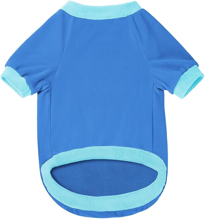 GreenJoy Classic Fleece Dog Sweater – Soft & Warm Stretchy Sweatshirt for Small Dogs & Cats, Cold-Weather Pullover for Everyday Wear (Dark Blue, X-Small)