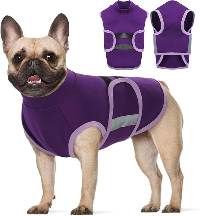 MIGOHI Dog Anxiety Relief Coat,Comfort Anxiety Vest for Dogs,Adjustable Dog Anxiety Calming Wrap for Fireworks,Thunderstorms,Travel, Separation, Anxiety Jacket for Large Dogs, XL,Purple