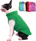 JACKO & CO - Fleece Vest Dog Sweater with Leash Ring - Soft, Warm & Lightweight Pullover Coat for Small & Medium Dogs, Puppies & Cats - Cozy Fall/Winter/Spring Pet Jacket (Green, Small 4-6lbs)