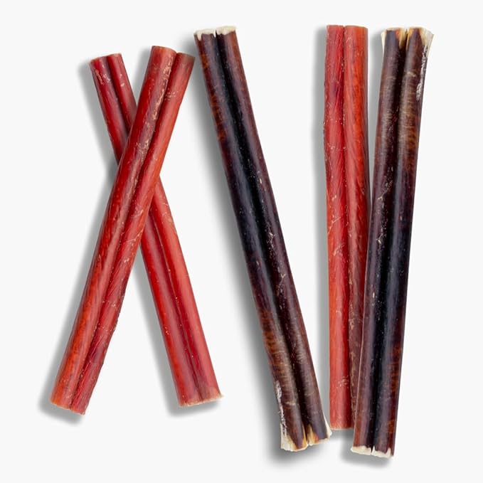 Bully Sticks 6–7" — 8 oz | Natural Single-Ingredient, Long-Lasting Dog Chews; Dental Support Treats for Small, Medium & Large Dogs