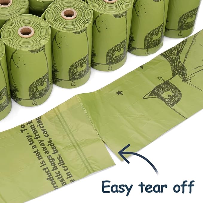 Ley's Dog Poop Bags 360 Count, Lavender Scented Extra Thick Waste Bag with Dispenser, 100% Leak Proof, Doggie Bag Refill Rolls