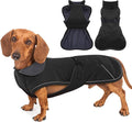Dachshund Coat Reflective Dachshund Jacket - Black,Small - Waterproof Dachshund Clothes for Winter, Dog Winter Coat with Fleece Lining, Dachshund Coat Harness Hole Adjustable Buckle Closure