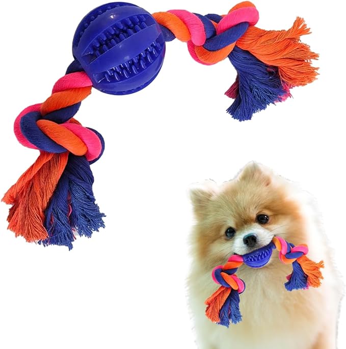 Small Puppy Toys - Puppy Teething Toys, Chew Toys for Dogs, Small Dog Rope Toys, Treat Dispensing Dog Toys for Puppy Training and Dental Health, Ideal for Dog Owners
