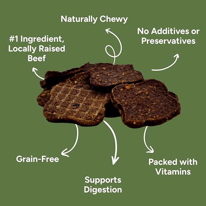 Gaines Family Farmstead Beef & Sweet Potato Fillets for Dogs - 8 oz, All-Natural, Grain-Free, Healthy Dog Treats for All Ages & Breeds, Made in USA