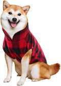 KAMA BRIDAL Spring Autumn Winter Coat Pullover Fleece Vest for Cats Small and Medium Dogs Thin Sweater Red & Black Plaid (Red, L)