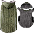 Fleece Dog Hoodie for Small Medium Dogs Super Warm Puppy Jacket for Cold Winter Dog Coats,Green M