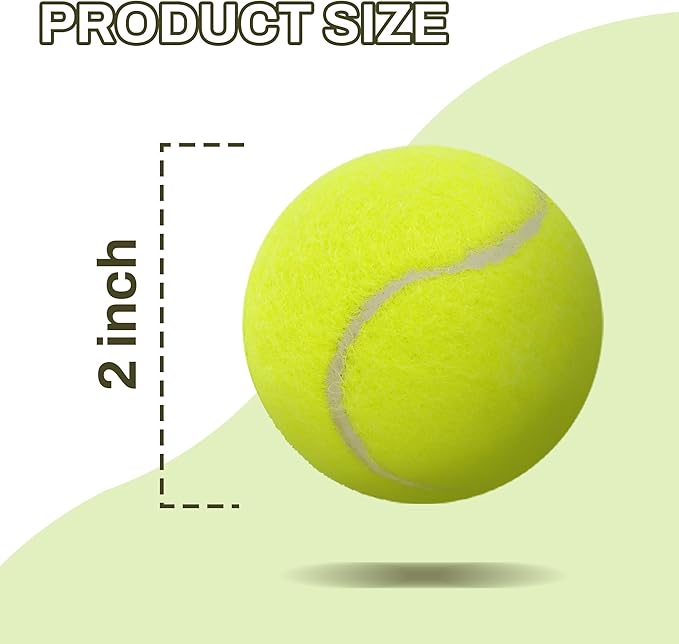 Elevon Tennis Balls for Small and Medium Size Dogs, 2" Mini Tennis Balls for Indoor Outdoor, Compatible with Dog Ball Launcher (12PCS)