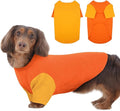 2 Pack Dog Shirt for Medium Dogs - Soft Breathable Summer Cool Tee, Lightweight Comfortable Clothes for Sensitive Skin, Jack Russell, Shihtzu, Indoor Lounging, Walking, Park Play, Orange