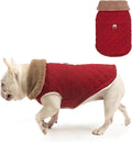 BEAUTYZOO Winter Dog Vest Coat with Harness Built in, Warm Puppy Jacket for Small Medium Dogs, Lightweight Cold Weather Small Dog Coat, Fleece Puffer Vest Windproof Snowproof Pet Clothes, Wine Red S