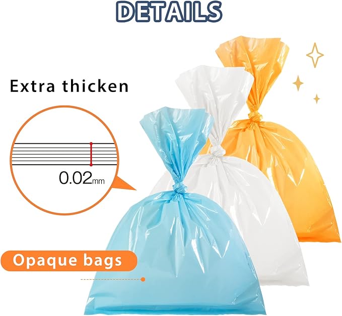 Odor Sealing Cat Waste Disposal Bags, 200 Count, White, 10 Gallon Capacity